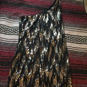 Sequined dress.